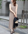 163cm / グレージュ / ノースリーブ / M
