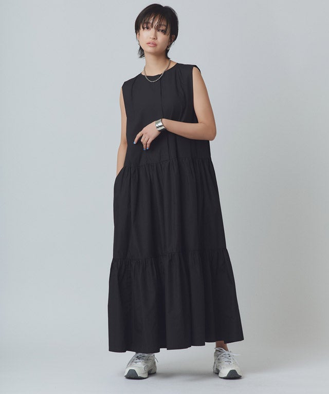 [RASW]タックスリーブティアードワンピース