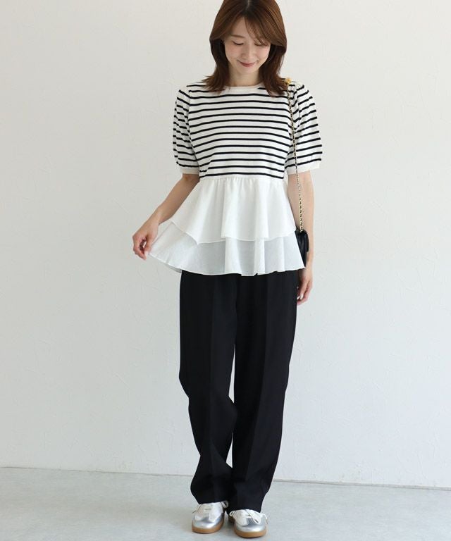 163cm / オフホワイト×ブラック / M