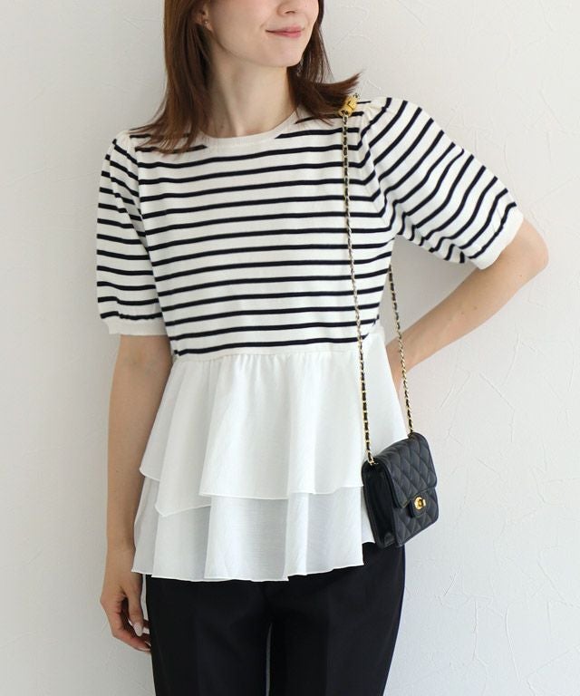 163cm / オフホワイト×ブラック / M