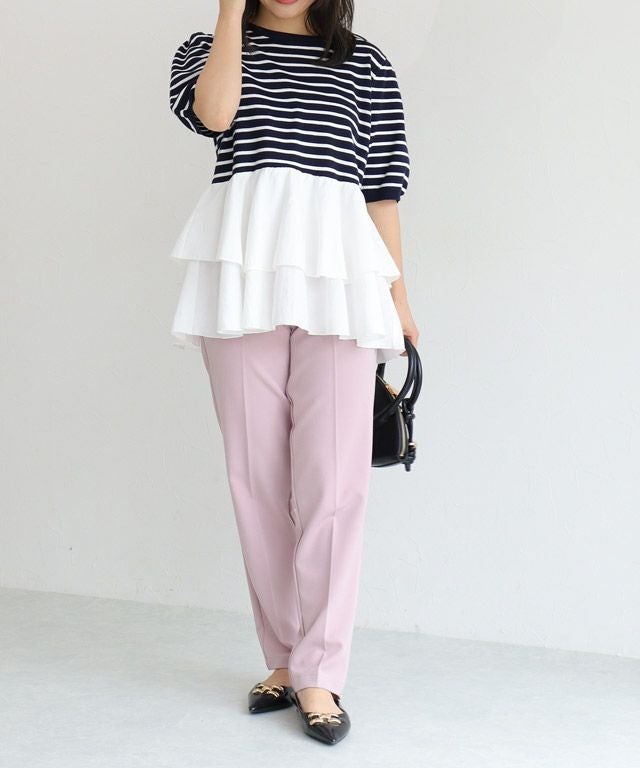 157cm / ネイビー×オフホワイト / M