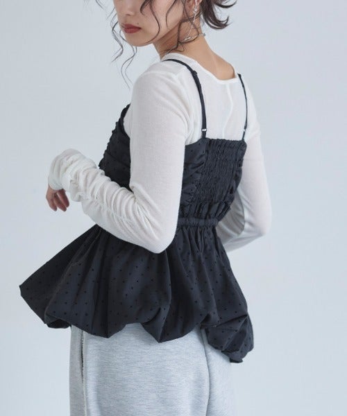 163cm / ドット / ブラック / M