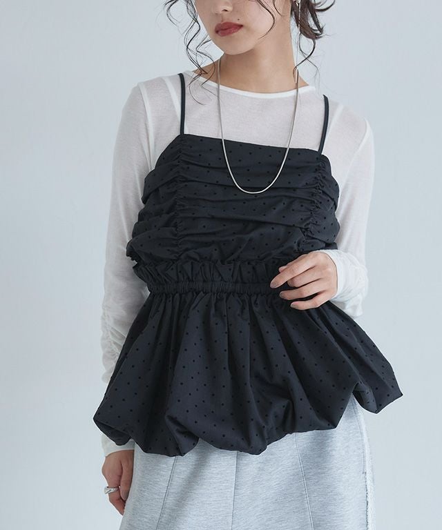 163cm / ドット/ブラック / M