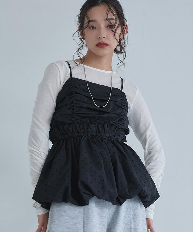 163cm / ドット/ブラック / M