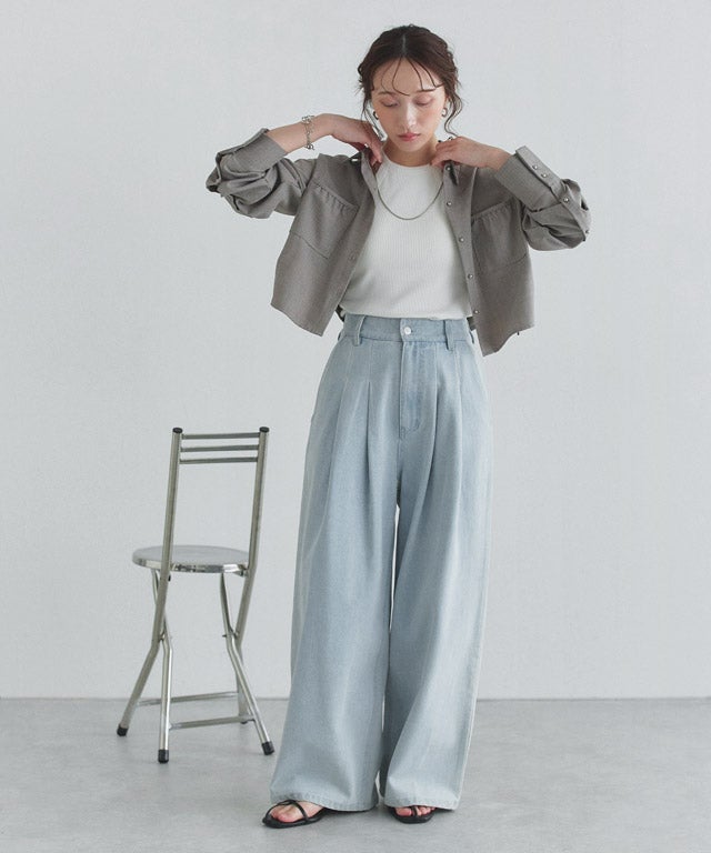 160cm / 杢グレージュ / M