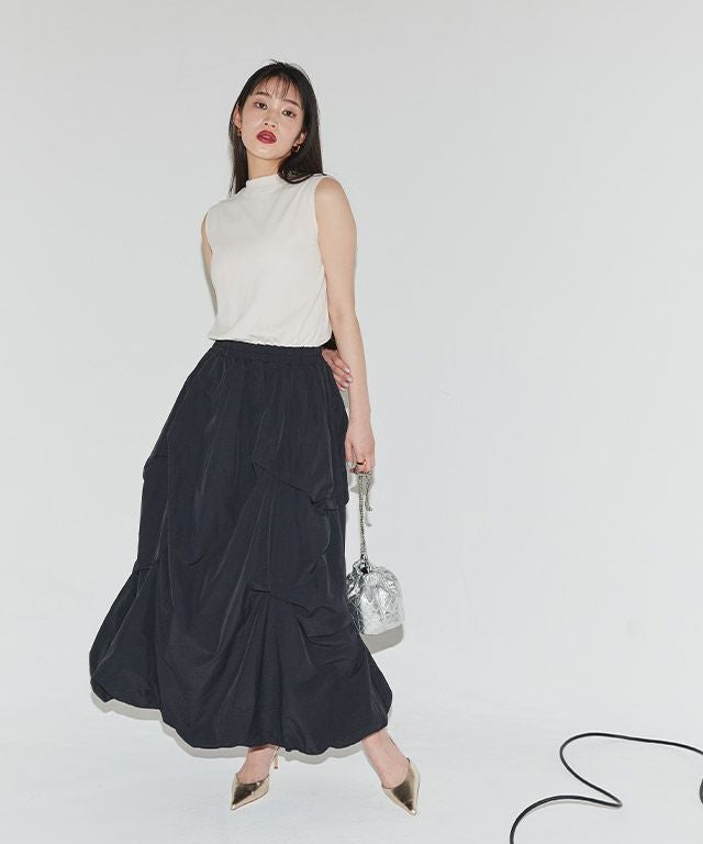 166cm / アイボリー×ブラック / M