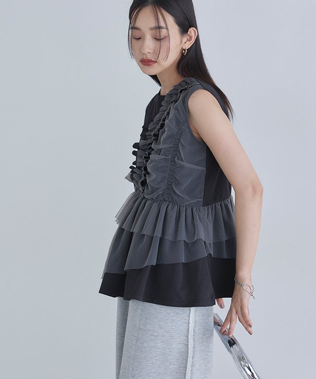 163cm / ブラック×グレー/ M