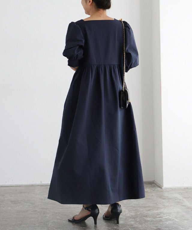 ATELIER PIERROTトワルドジュイ柄 ひざ丈ワンピース パフスリーブ リップルパフスリーブワンピース 【スピード配送】 | 【公式】Pierrot