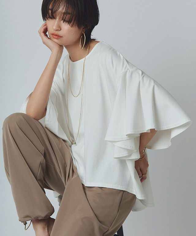 [RASW]オーバーフリルTシャツ