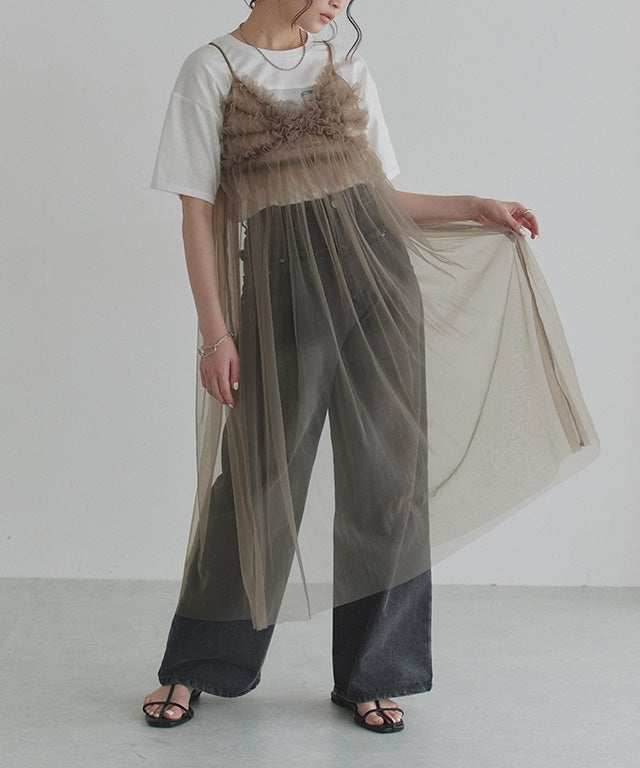 [ECLAM] チュールキャミワンピース