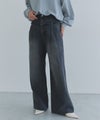 [ECLAM] フリンジデザインデニムパンツ