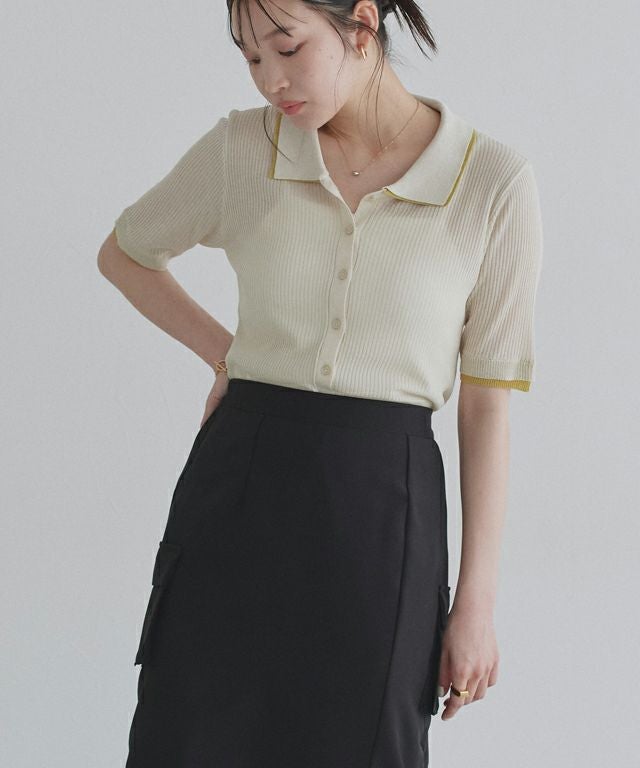 166cm / アイボリー×イエロー / M