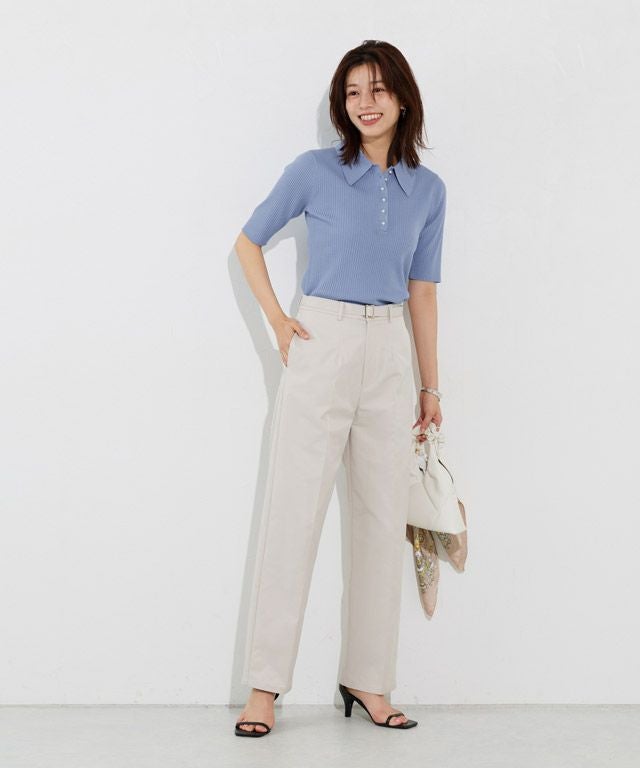 167cm / パールボタン / ブルー / M