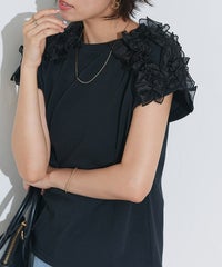 シアーフリルドッキングカットソー