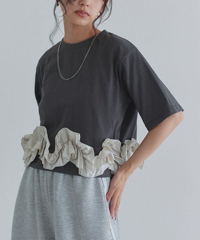 163cm / グレー×アイボリー / M