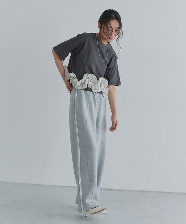 163cm / グレー×アイボリー / M