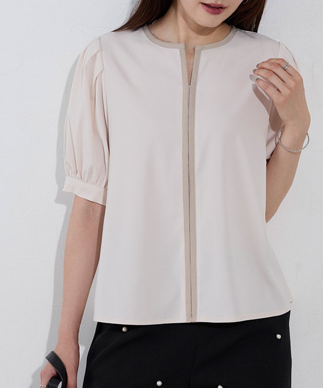 2way配色ボリューム袖ブラウス【Pierrot】