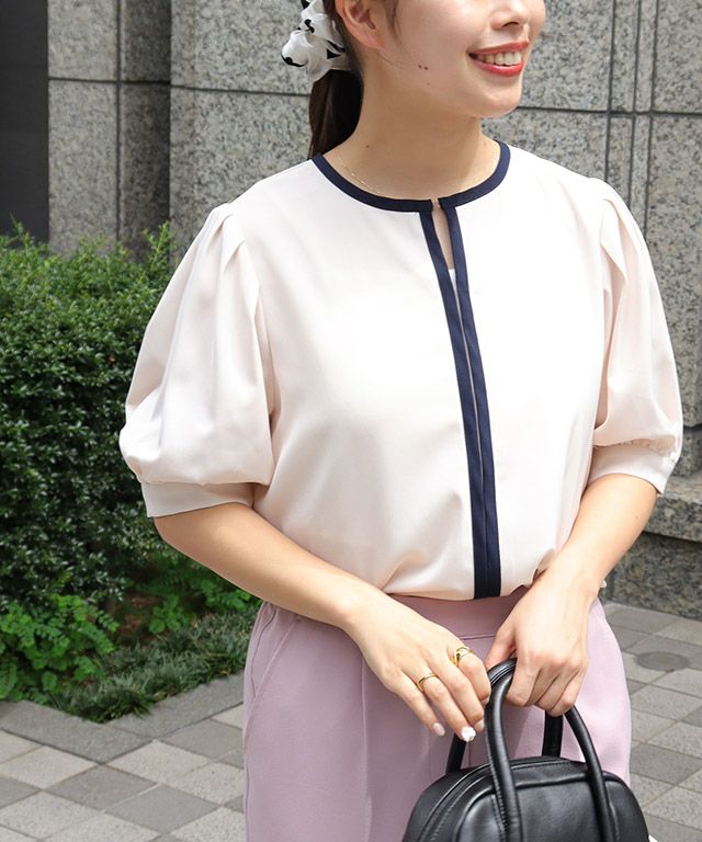 150cm / アイボリー×ネイビー / M