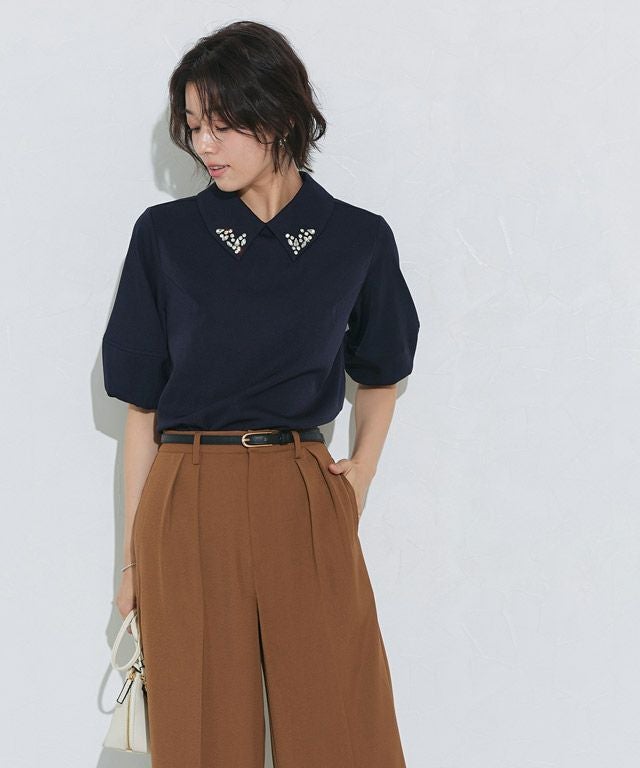 ビジュー付きブラウス ビジュー付きブラウス | BrillantSelect Store