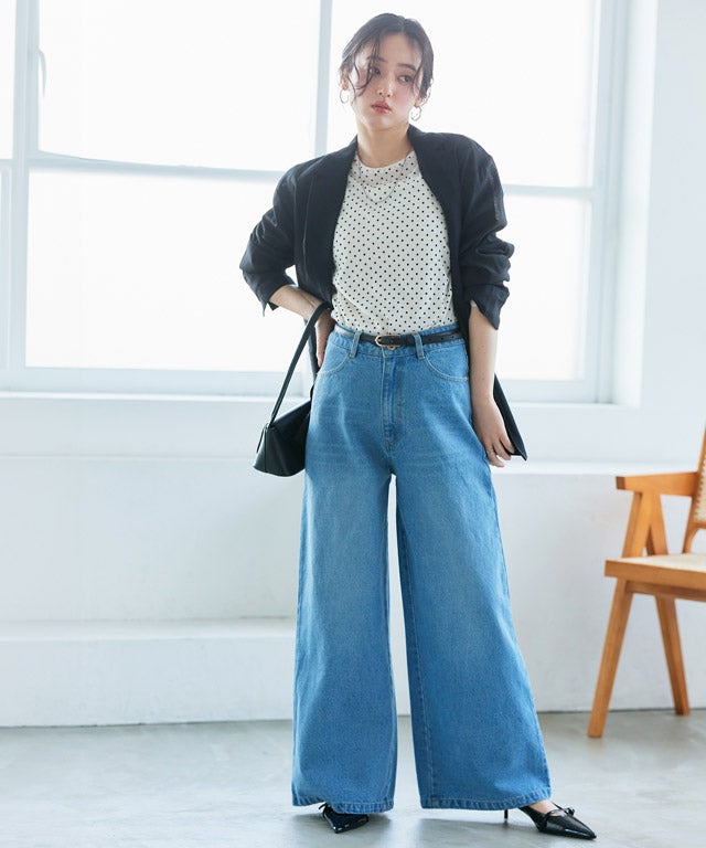 160cm / ドット / アイボリー / M