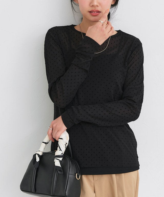 162cm / ドット / ブラック / M