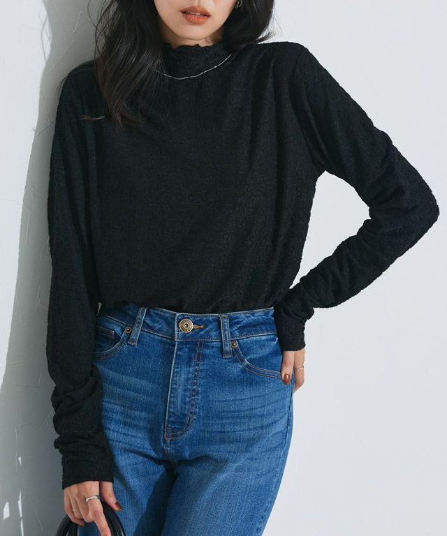 162cm / レース / ブラック / ハイネック / M