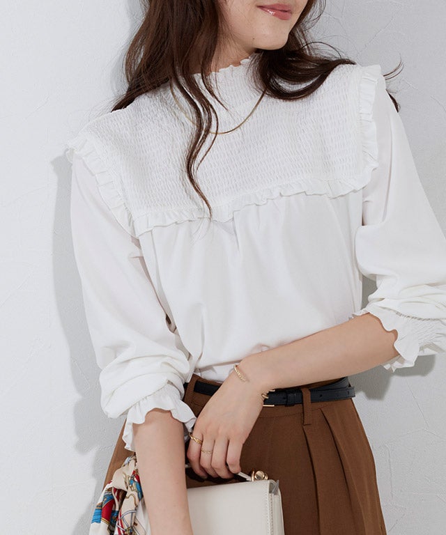 シャーリングフリルブラウス【Pierrot】 | 【公式】Pierrot（ピエロ