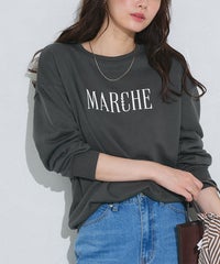ビジューロゴデザインスウェット