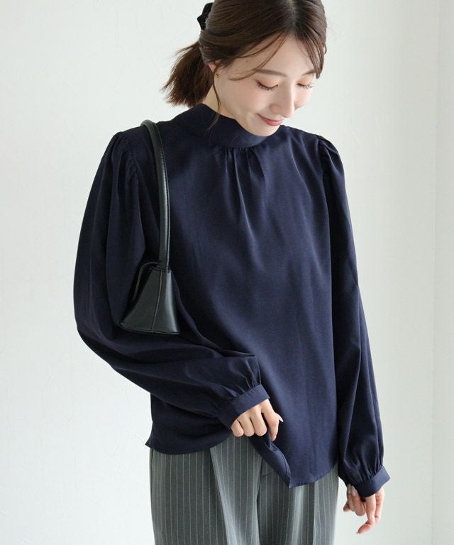 柄が選べる2wayリボンギャザーブラウス ◇送料無料Pierrot