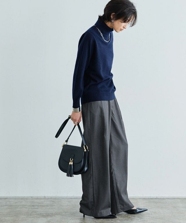 166cm / ストライプ杢チャコール / M