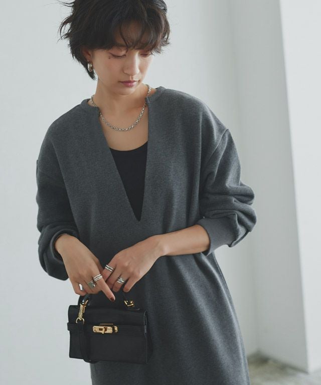 166cm / 杢チャコール×ブラック / M