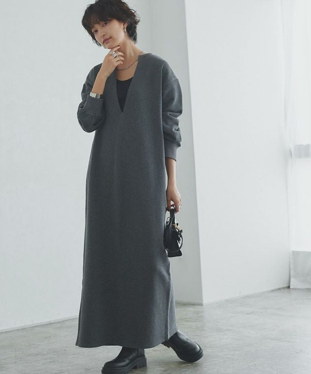 166cm / 杢チャコール×ブラック / M