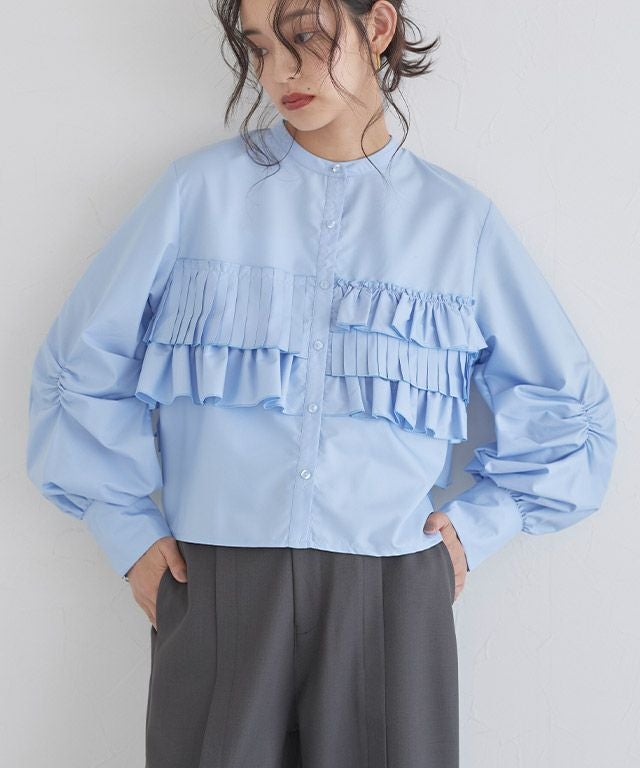 [ECLAM] プリーツフリルブラウス