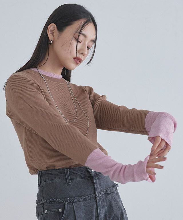 163cm / ブラウン×ピンクラメ / M