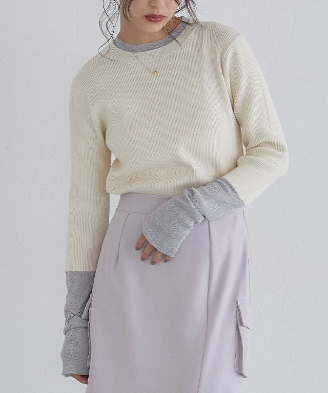 163cm / アイボリー×シルバーラメ / M