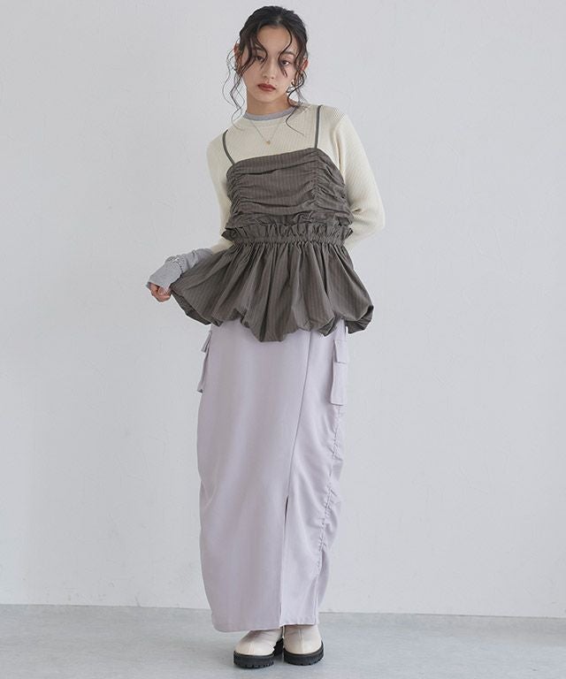 163cm / アイボリー×シルバーラメ / M