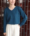 163cm / インディゴブルー / Vネック / M