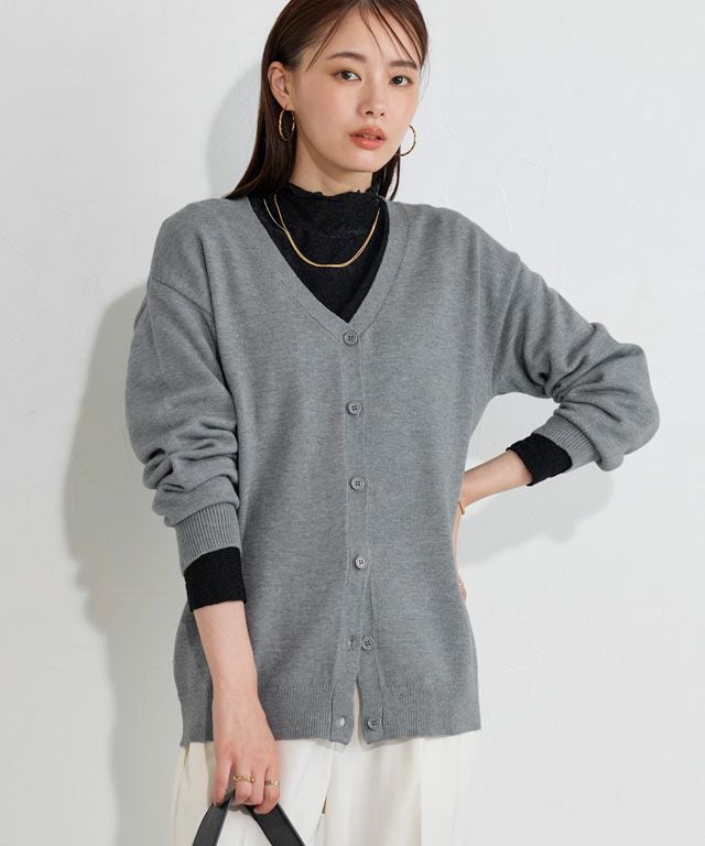 プレミアムカシミヤタッチオーバーサイズカーディガン ◇送料無料