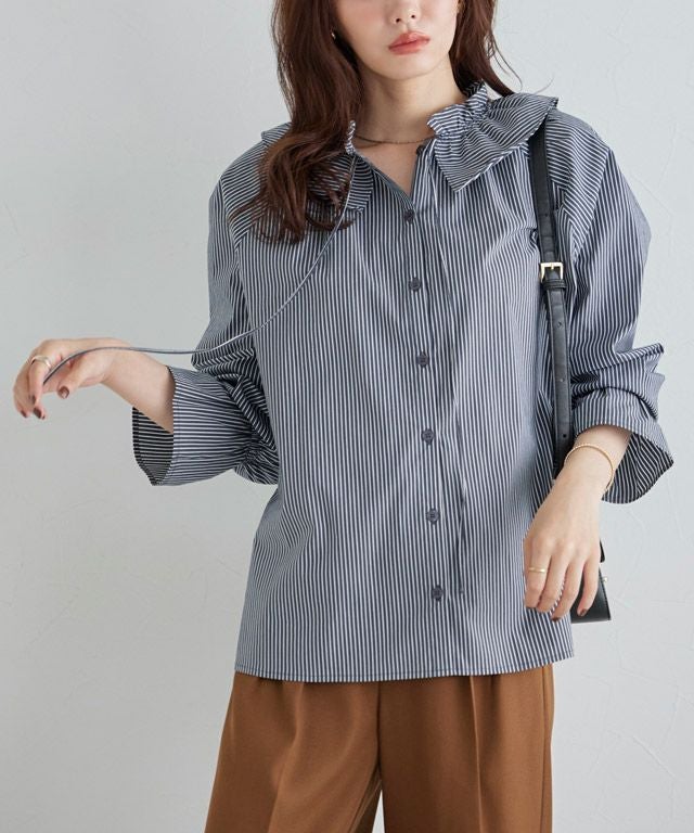 167cm / ストライプ / インディゴ / M