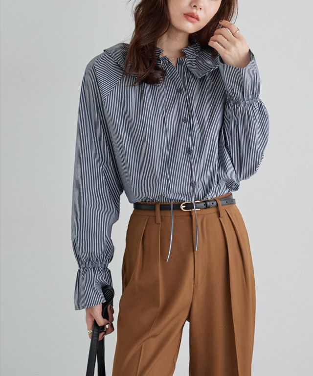 167cm / ストライプ / インディゴ / M