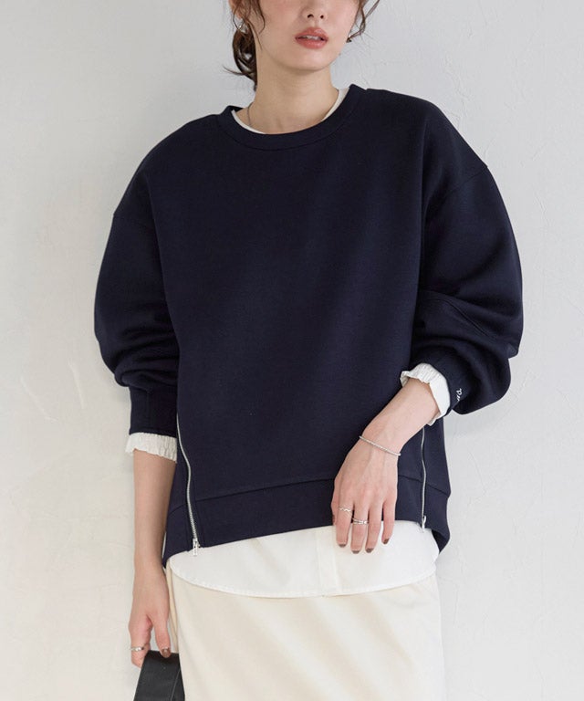 アウトレットSALE！】【刺繍入り】サイドジップダンボールスウェット