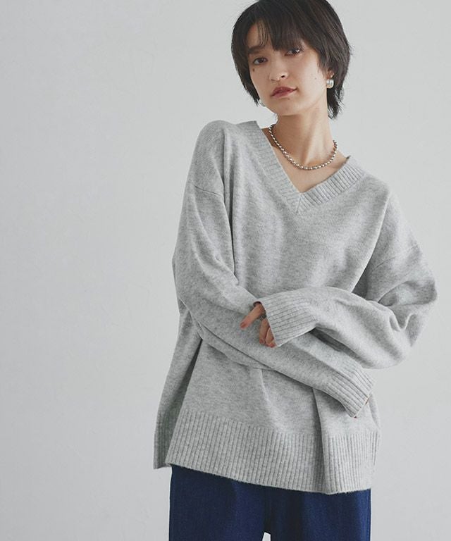 RASW]Vネックウールミックスニット 【木村えりなさんYouTube紹介