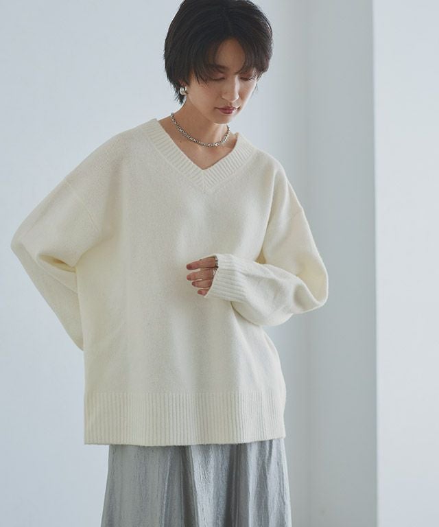 RASW]Vネックウールミックスニット 【木村えりなさんYouTube紹介