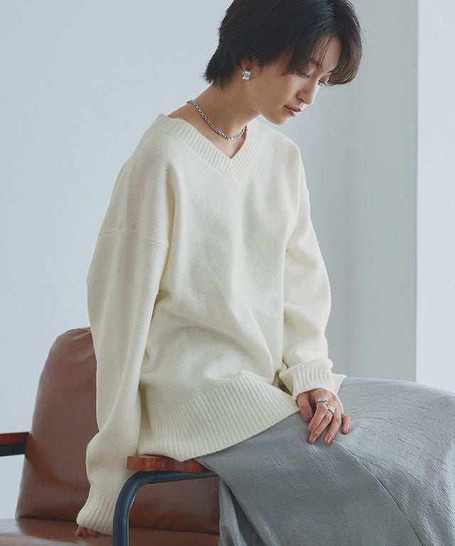 RASW]Vネックウールミックスニット 【木村えりなさんYouTube紹介