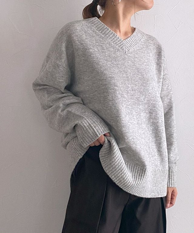 RASW]Vネックウールミックスニット 【木村えりなさんYouTube紹介