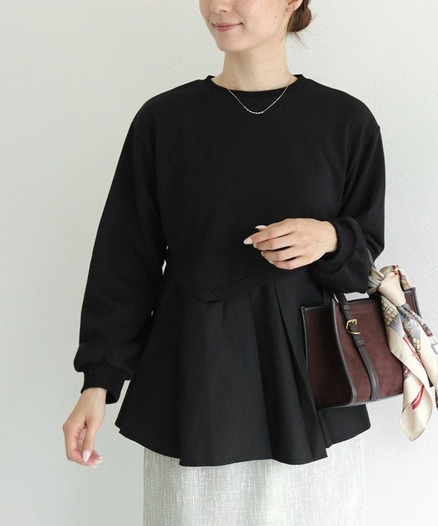 異素材ドッキングアシメプルオーバー【shiho channelさんYouTube紹介