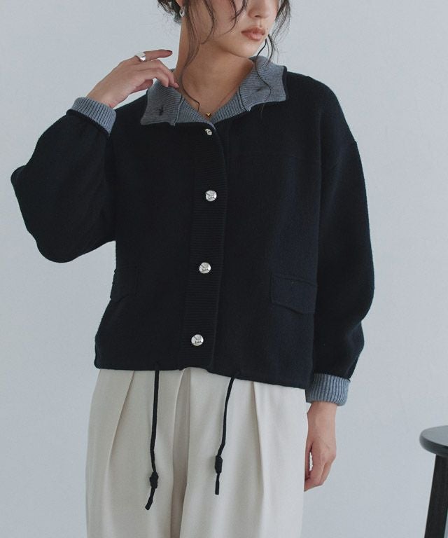 163cm / ブラック×杢グレー / M