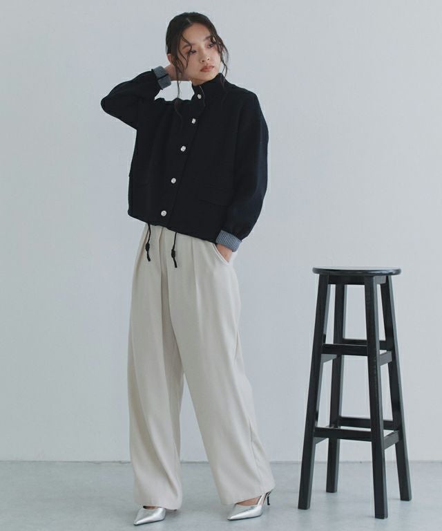 163cm / ブラック×杢グレー / M