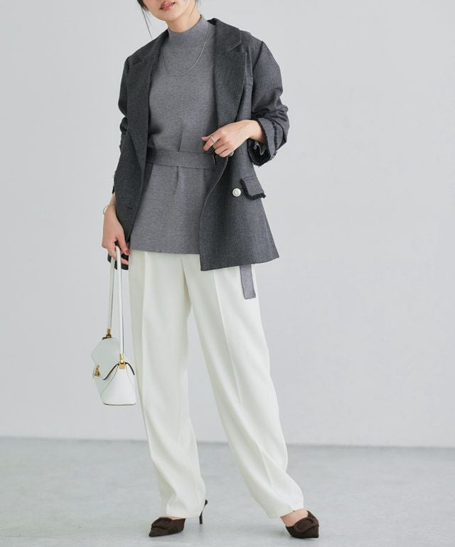 162cm / ヘリンボーン / グレー / M