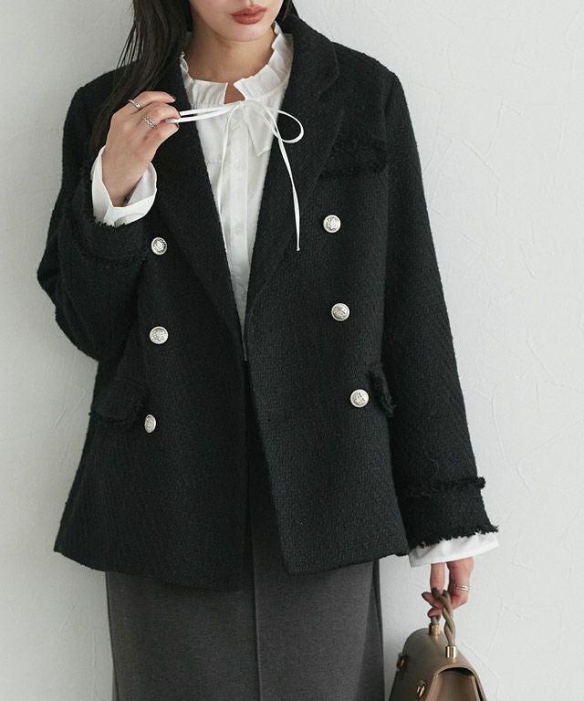 167cm / ツイード/ブラック / M